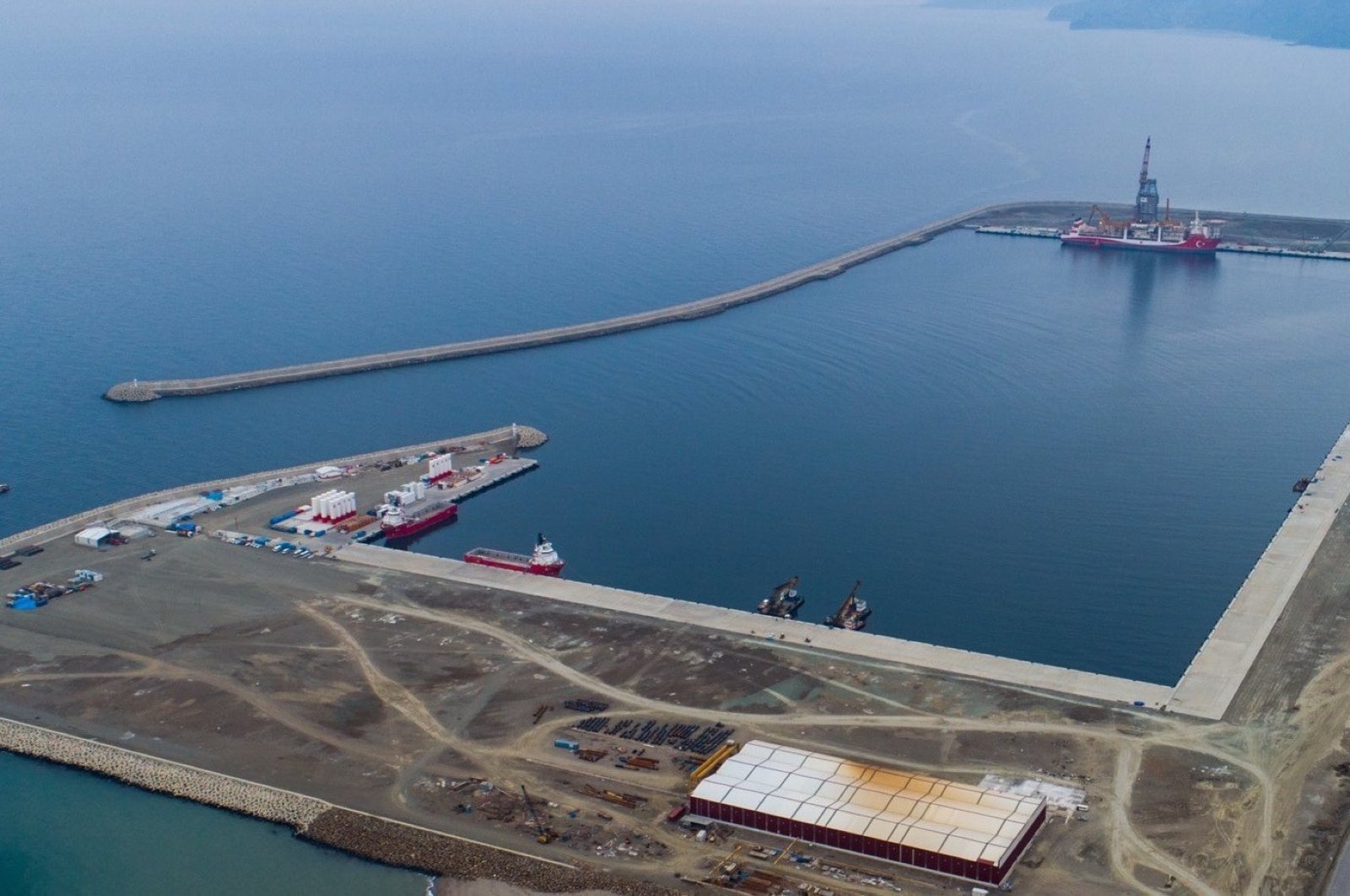 A view of the Filyos port in Zonguldak, northern Turkey, Feb. 17, 2021. (IHA Photo)