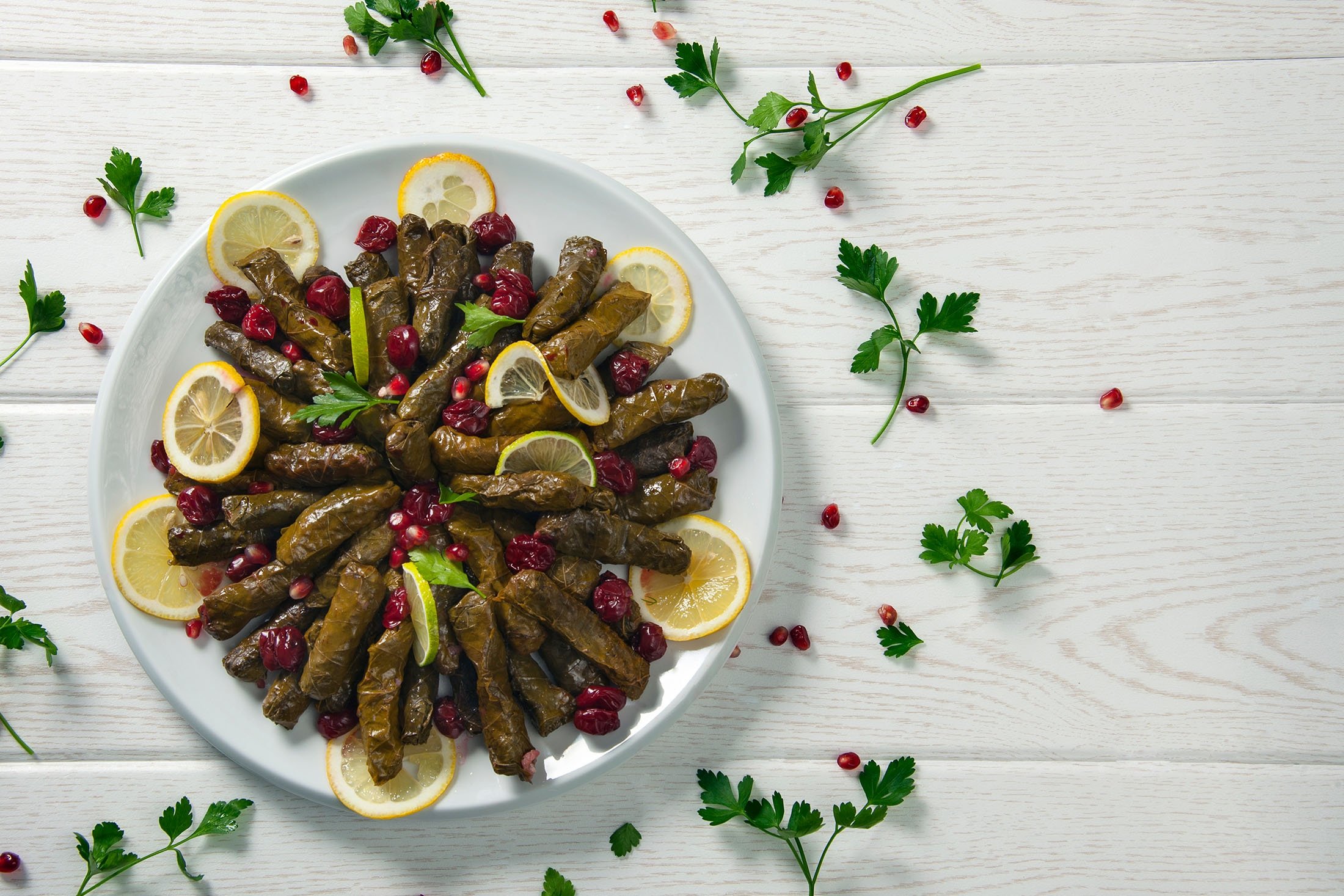 When you are bored of the same old same old, try stuffing vine leaves with cherries. (Shutterstock Photo)