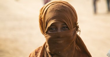 An Ethiopian refugee looks at the camera at a refugee camp in Al Qadarif state, Sudan, Feb. 19, 2021. (AA Photo)