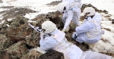 The Turkish army carries out a counterterrorism operation against the PKK in eastern Ağrı province, Turkey, Feb. 17, 2021. (DHA Photo)