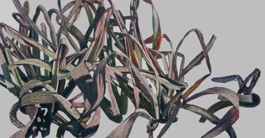 Mahmut Celayir, "Yelıng 2," oil on canvas, 150 by 200 centimeters, 2020. 