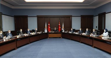 The AK Party's Central Executive Committee (MYK) attends a meeting led by President Recep Tayyip Erdoğan, Ankara, Turkey, Jan. 5, 2021. (AA Photo)