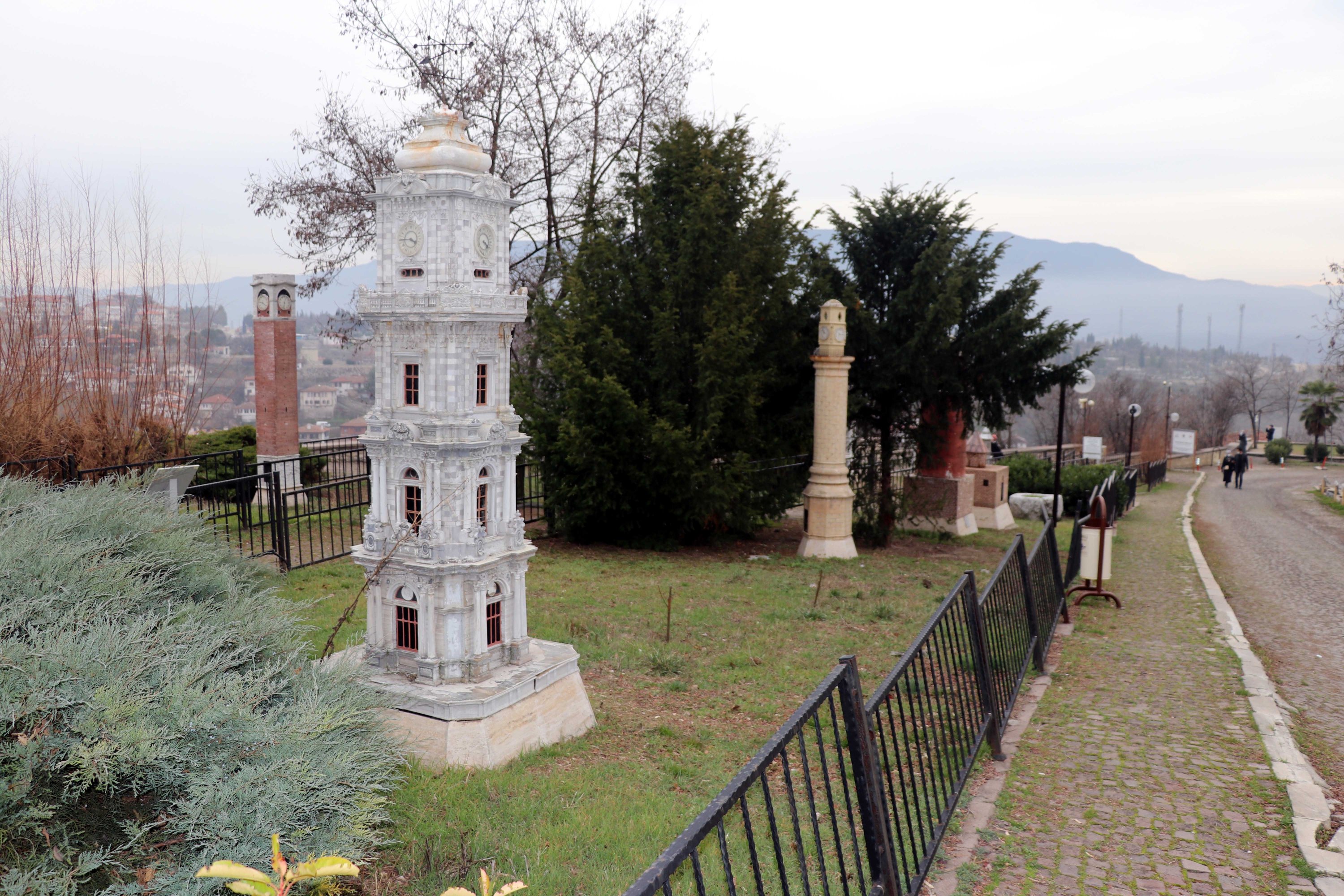 Miniature clock towers at the Anatolia Miniature Clock Towers Museum Safranbolu district, Karabük, northwestern Turkey, Feb. 20, 2021. (AA Photo)
