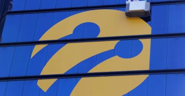 The logo of Turkcell on the Tat Towers in Istanbul, Turkey, June 29, 2016. (Reuters Photo)
