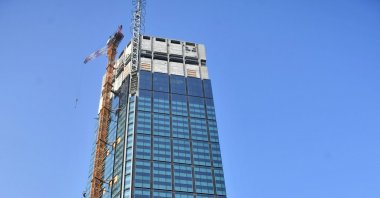 A general view of the Varso Tower in Warsaw, Poland, Feb. 23, 2021. (EPA Photo)