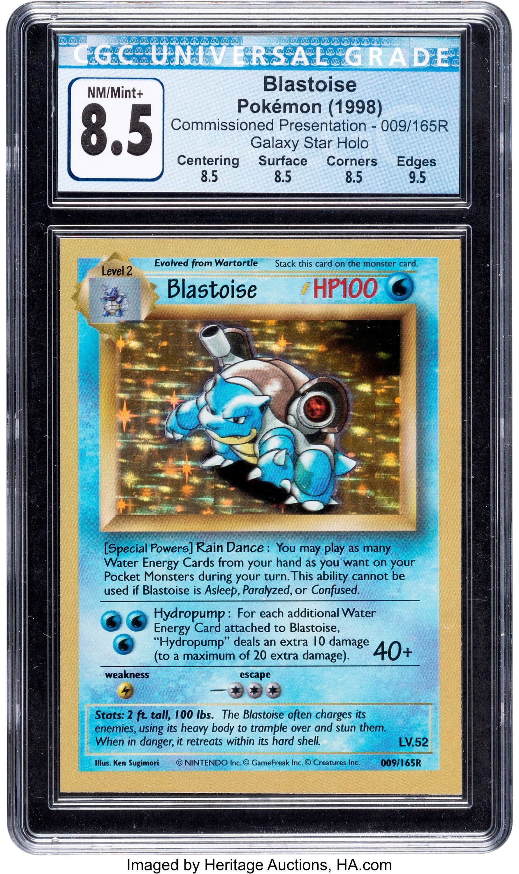 A Pokemon Blastoise trading card is seen in an undated photo. (Courtesy of Heritage Auctions via Reuters)