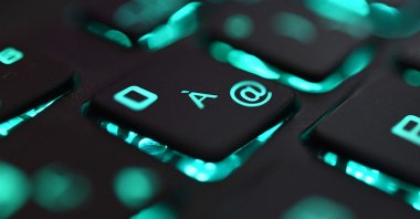 A close-up view of a computer keyboard, June 25, 2019 in Brest. (AFP Photo)