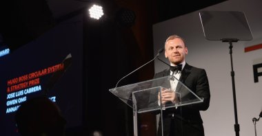 Parsons Dean of Fashion Burak Çakmak speaks onstage during the 70th Annual Parsons Benefit in New York City, May 21, 2018.  (Getty Images)