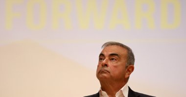 Carlos Ghosn, the former Nissan and Renault chief executive, looks on during a news conference at the Holy Spirit University of Kaslik, in Jounieh, Lebanon, Sept. 29, 2020. (Reuters Photo)