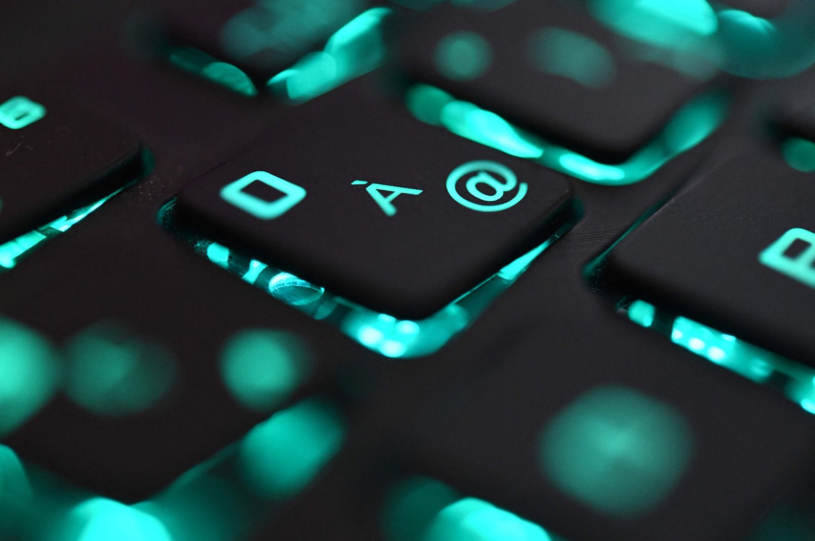 A close-up view of a computer keyboard, June 25, 2019 in Brest. (AFP Photo)