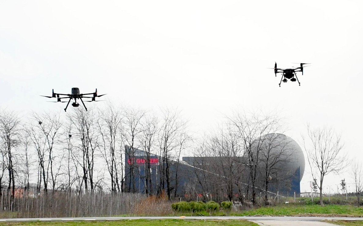 A view of two drones used by the local forestry authority, in Bursa, northwestern Turkey, Feb. 26, 2021. (AA PHOTO)