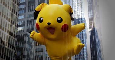 A Pokemon Pikachu balloon can be seen at the 86th annual Macy's Thanksgiving Day parade in New York, U.S., Nov. 22, 2012. (Shutterstock Photo)