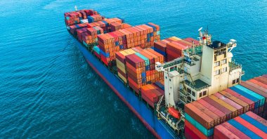 A container ship in the open sea. (Shutterstock Photo)
