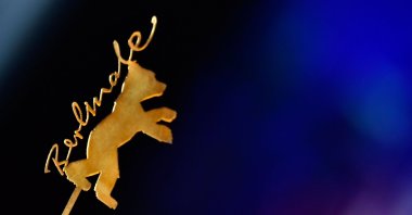 The Berlinale Bear, logo of the Berlinale film festival, is pictured prior to a press conference to present the film "The Heiresses" (Las Herederas) during the 68th Berlinale film festival, Berlin, Germany, Feb. 16, 2018. (AFP Photo)