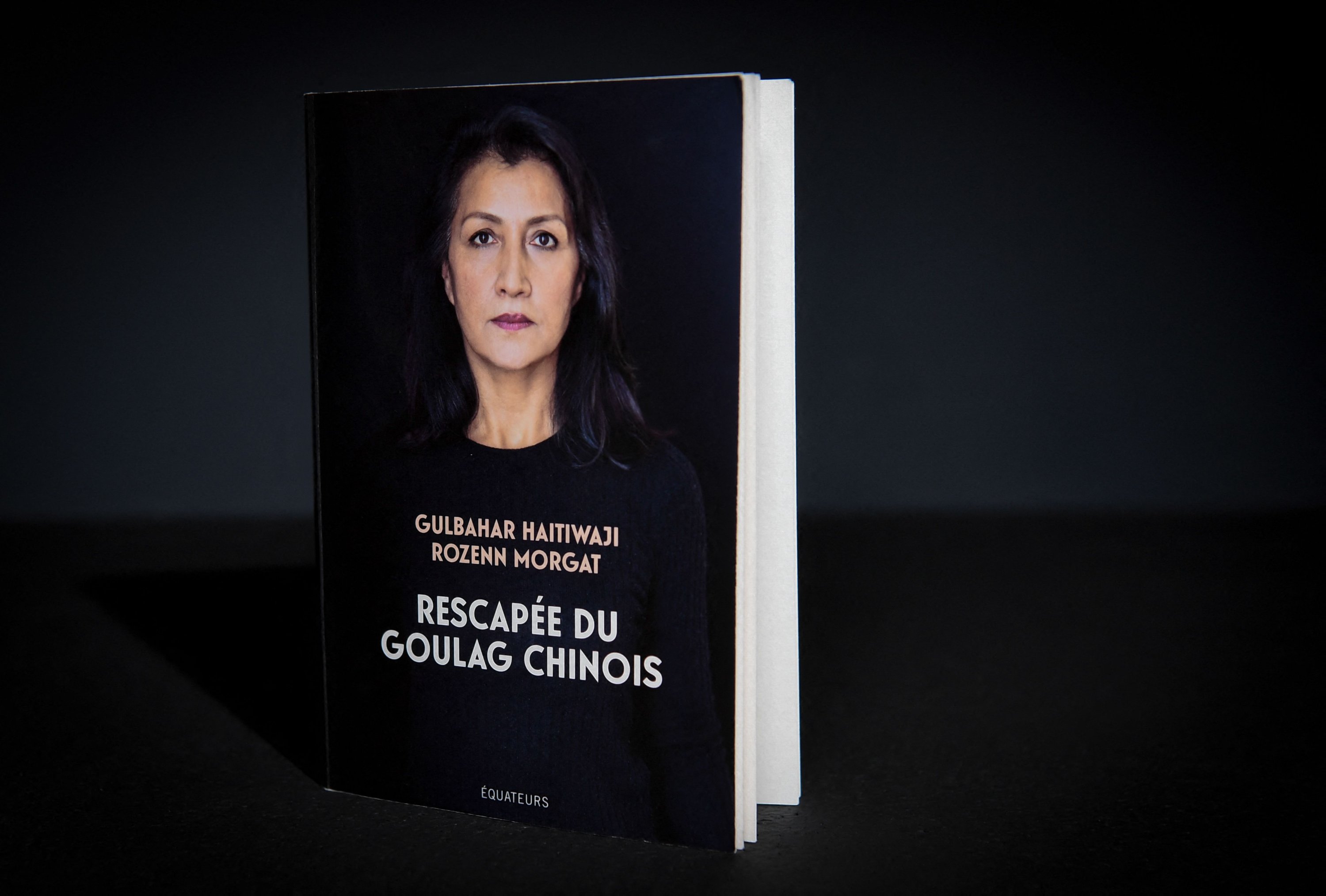 The book “Rescapee du Goulag Chinois” (Survivor of the Chinese Gulag), written by Gulbahar Haitiwaji, co-authored with Le Figaro journalist Rozenn Morgat and published by Editions des Equateurs can be seen, Paris, March 1, 2021. (AFP Photo)