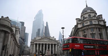 A view of the financial district in London, Britain, March 2, 2021. (EPA Photo)