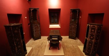 Wooden works on display at the Museum of Turkish Islamic Arts, Bursa, northwestern Turkey, Feb. 26, 2021. (AA PHOTO)