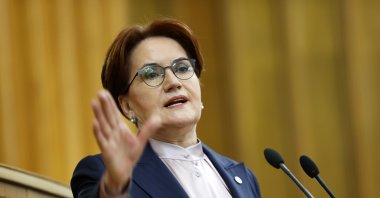 Good Party (IP) head Meral Akşener speaks at her party's parliamentary group meeting in Ankara, Turkey, March 3, 2021. (AA)