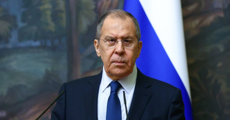 Russia's Foreign Minister Sergei Lavrov attends a news conference following a meeting with his Uzbek counterpart Abdulaziz Kamilov in Moscow, Russia, March 2, 2021. (Russian Foreign Ministry via Reuters)