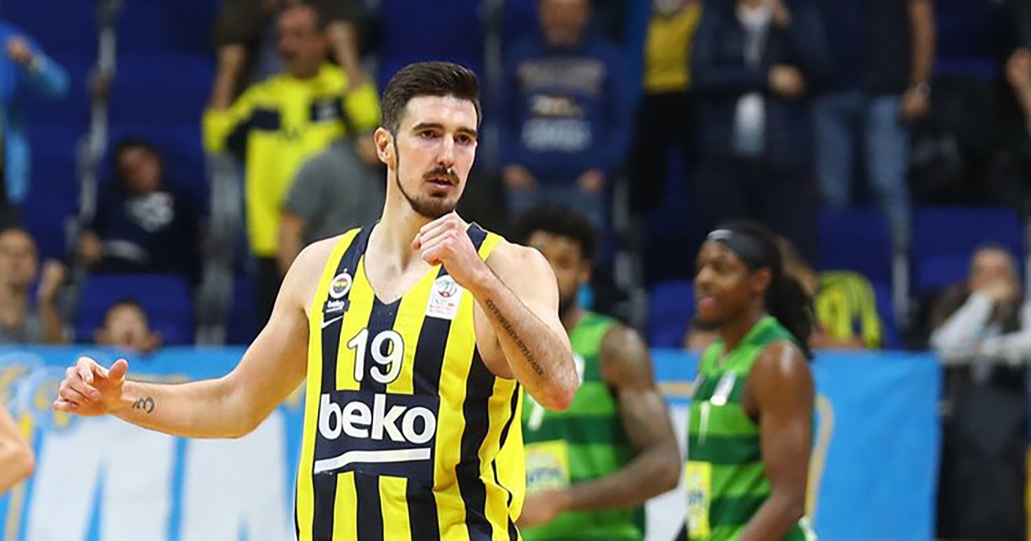 Fenerbahçe's French Guard Nando De Colo led his side with 20 points in the win against Milan on March 3, 2021. (Sabah Photo)