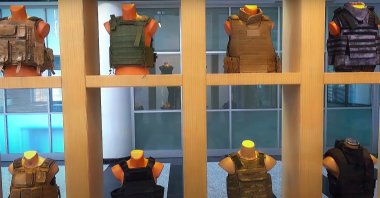 Light body armor with high protection that was produced by Nurol Teknoloji using technical ceramics and composite fabric is seen in the photo provided on March 4, 2021. (Courtesy of Nurol Teknoloji)