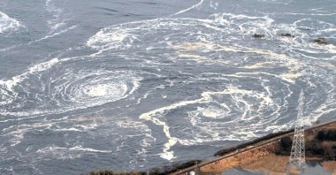 Whirlpools are seen following a tsunami and earthquake in Iwaki, Fukushima Prefecture, Japan, March 11, 2011. (Reuters File Photo)