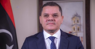 Libya's interim prime minister, Abdul Hamid Dbeibah, gives an interview with Anadolu Agency, Feb. 9, 2021. (AA Photo)