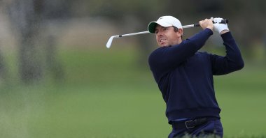 Northern Ireland's Rory McIlroy plays a shot in the Arnold Palmer Invitational at the Bay Hill Club and Lodge, Orlando, Florida, March 04, 2021.