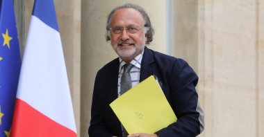French right-wing Les Republicains (The Republicans, LR) party's Member of Parliament Olivier Dassault poses as he arrives at the Elysee Palace in Paris on June 19, 2019. (AFP File Photo)