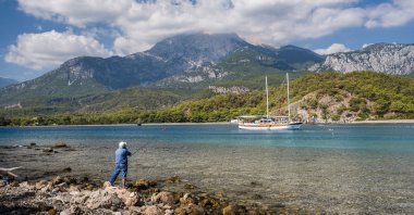The bay at Phaselis near Kemer, Antalya on Turkey's Mediterranean coast.  (Universal Images Group via Getty Images)