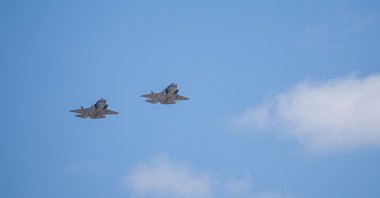 Two F35B jets seen during the Miramar 2019 Air Show, Miramar, California, U.S., Sept. 29, 2019. (Shutterstock Photo)