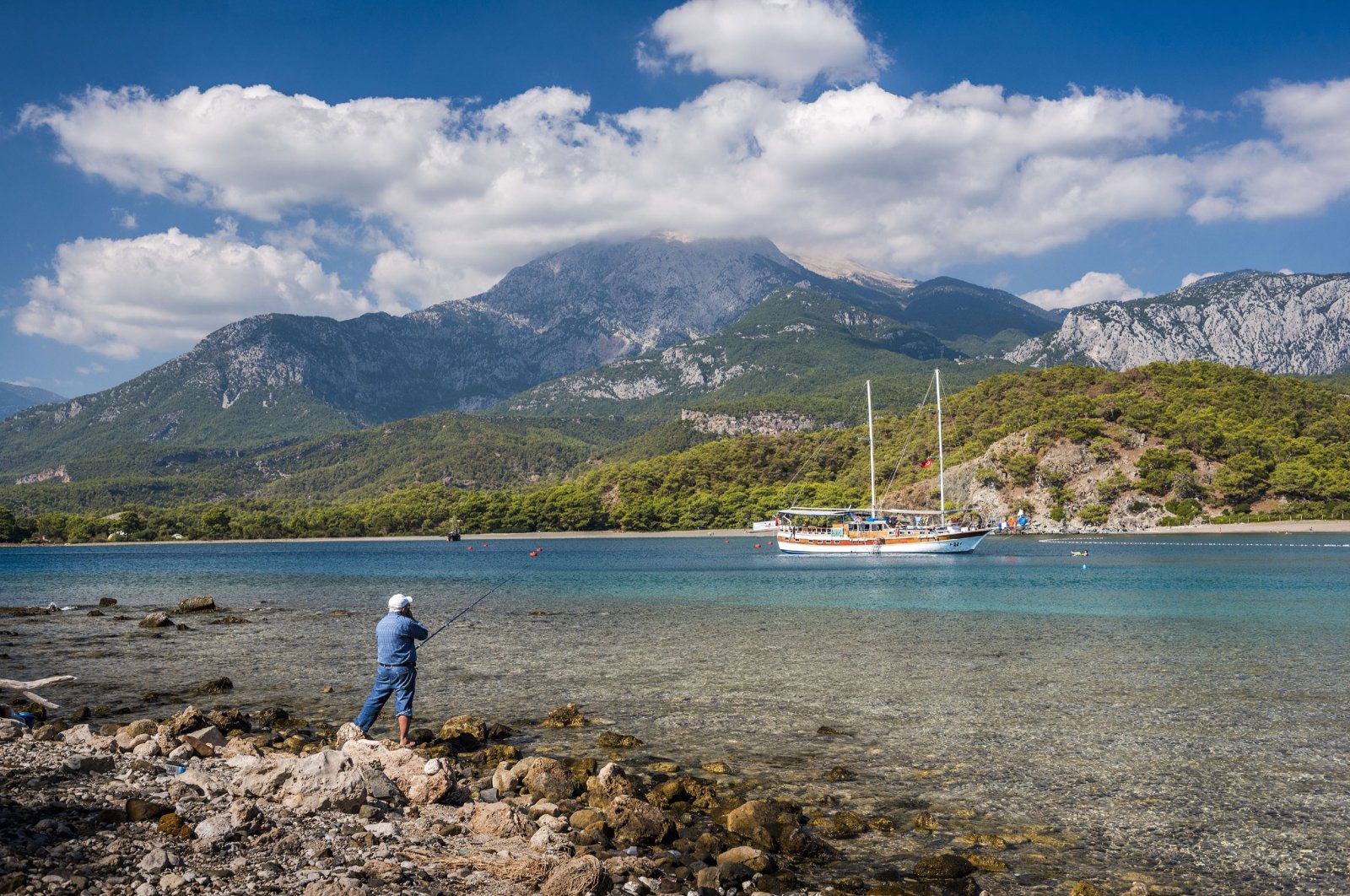 The bay at Phaselis near Kemer, Antalya on Turkey's Mediterranean coast.  (Universal Images Group via Getty Images)