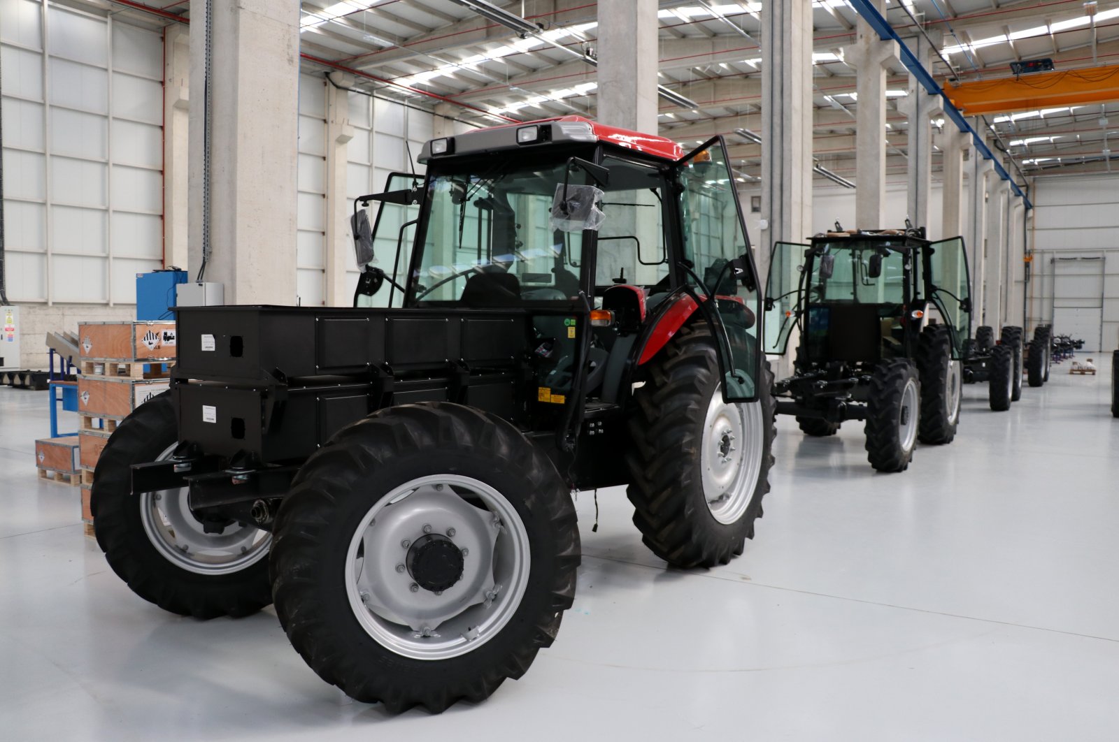 An electric tractor produced by ZY Electric Tractor at the factory in Istanbul, Turkey, March 8, 2021. (AA Photo) 