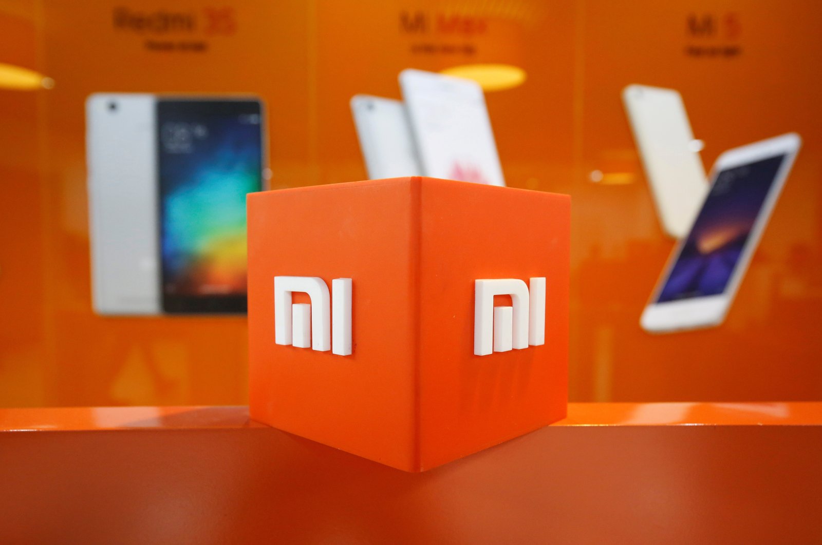 The logo of Xiaomi is seen inside the company's office in Bengaluru, India, Jan. 18, 2018. (Reuters Photo)