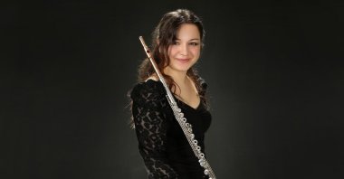 Flutist Ece Selin Yüksel who graduated from Ankara University of Music and Fine Arts. (AA Photo)