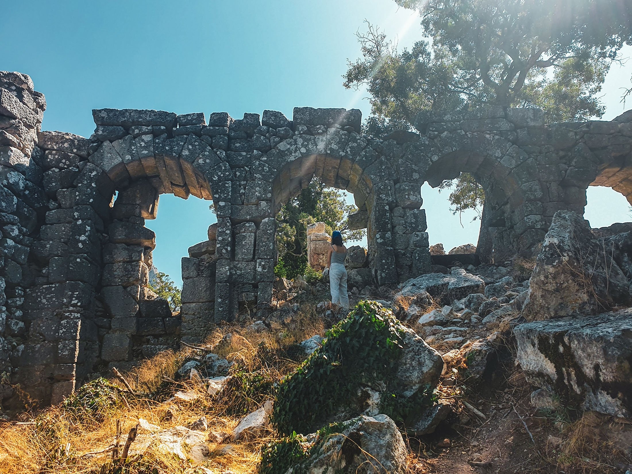 The bath ruins of Termessos, Antalya, Turkey. (Photo by Argun Konuk)