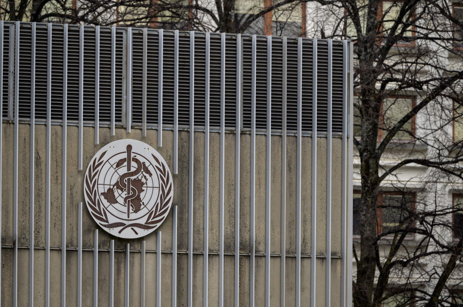 The sign of the World Health Organization (WHO) at their headquarters, Geneva, Switzerland, March 5, 2021. (AFP Photo)