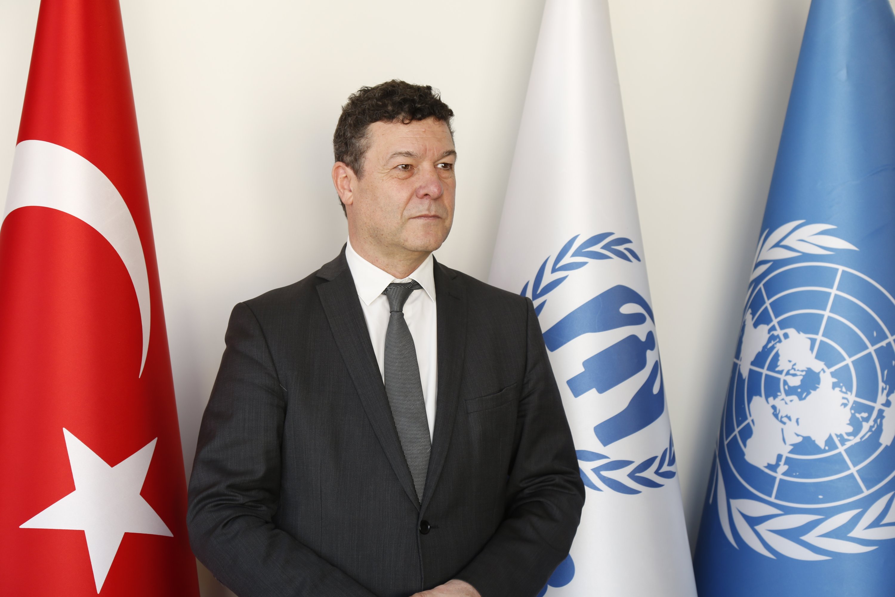 UNHCR Turkey Representative Philippe Leclerc attends a meeting in Ankara, Turkey. (Courtesy of the UNHCR)