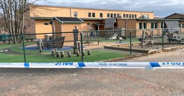 View of the Alsalamskolan School that was attacked in Orebro, Sweden, March 14, 2021. (AA Photo)