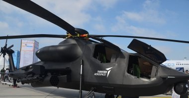 The T929 ATAK 2 helicopter model on display during the Teknofest aviation and technology festival held between Sept. 11-22, 2019 in the now-closed Atatürk Airport, Istanbul, Turkey. (Wikipedia Photo)