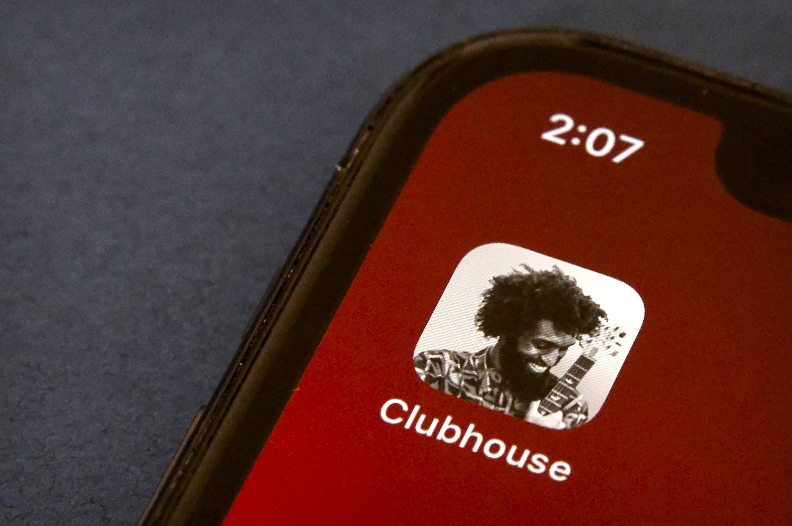 The icon for the social media app Clubhouse is seen on a smartphone screen in Beijing, China, Feb. 9, 2021. (AP Photo)
