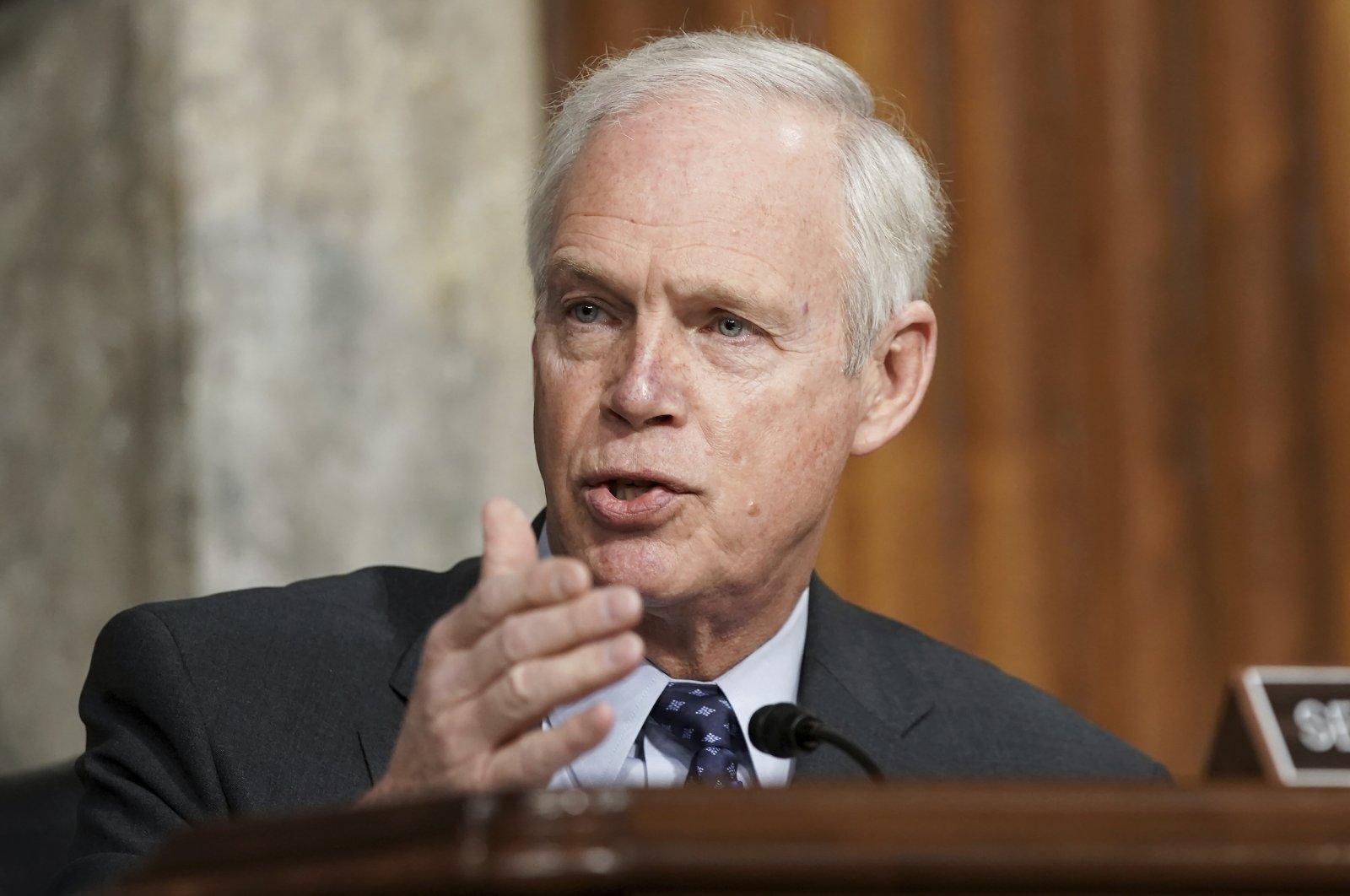 Republican Wisconsin Senator Ron Johnson, speaks during a joint hearing examining the Jan. 6, attack on the U.S. Capitol in Washington, March 3, 2021. (AP Photo)