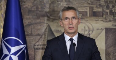 NATO Secretary-General Jens Stoltenberg speaks during a press conference in Istanbul, Turkey, Oct. 11, 2019. (AFP Photo)