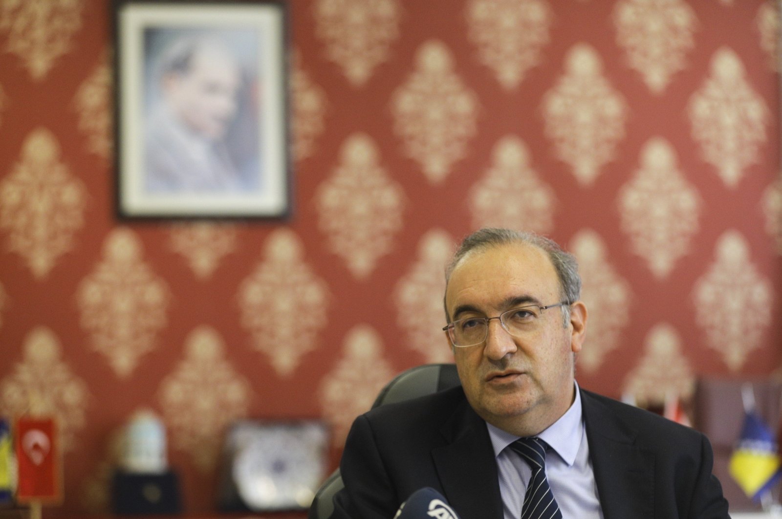 Turkey's Ambassador to Sarajevo Haldun Koç speaks during an interview with Anadolu Agency (AA), Sarajevo, Bosnia-Herzegovina, Oct. 7, 2020. (AA Photo)