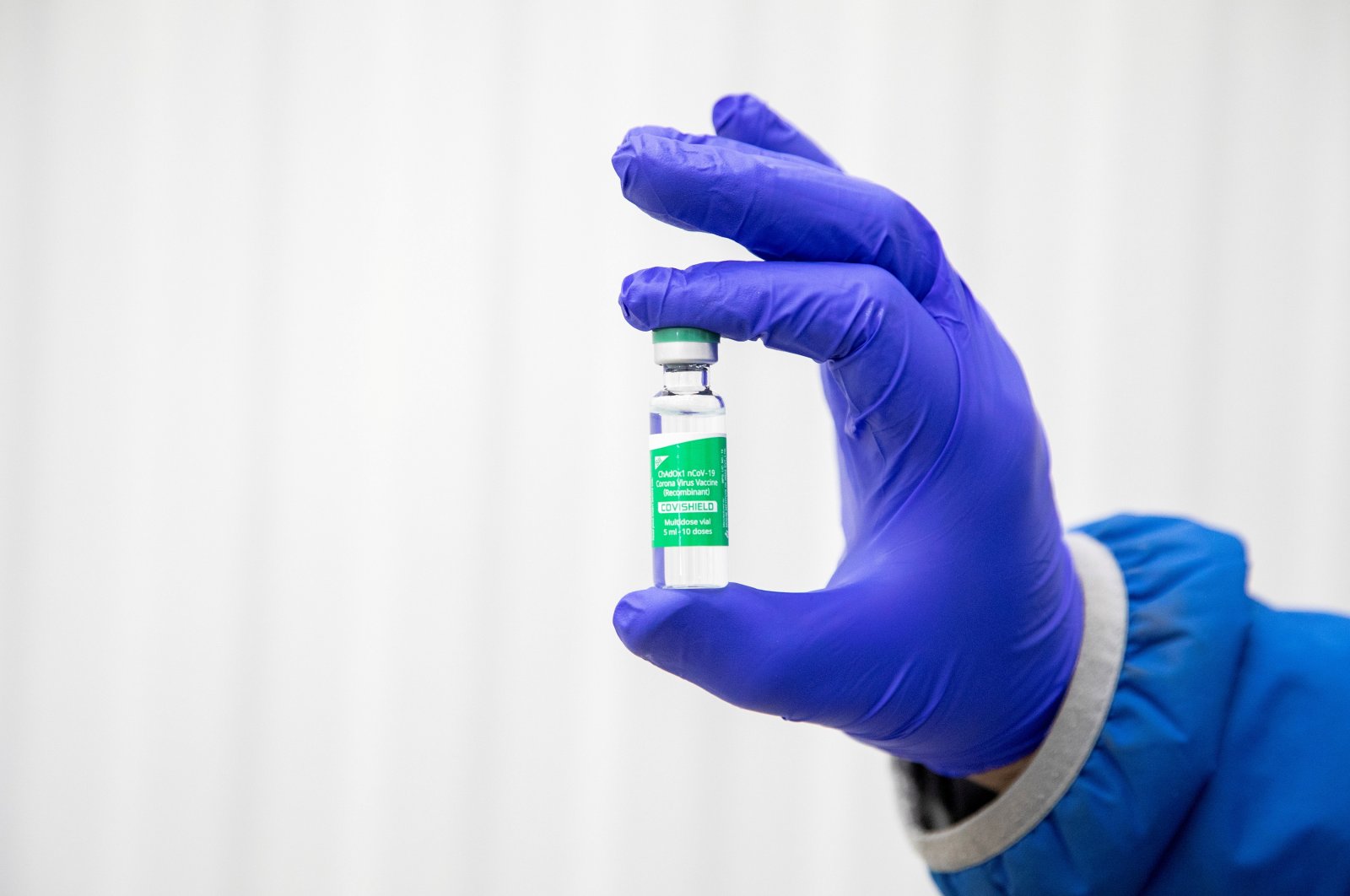 A vial of some of the first 500,000 of the 2 million AstraZeneca coronavirus disease (COVID-19) vaccine doses that Canada has secured through a deal with the Serum Institute of India in partnership with Verity Pharma at a facility in Milton, Ontario, Canada, March 3, 2021.  (REUTERS)