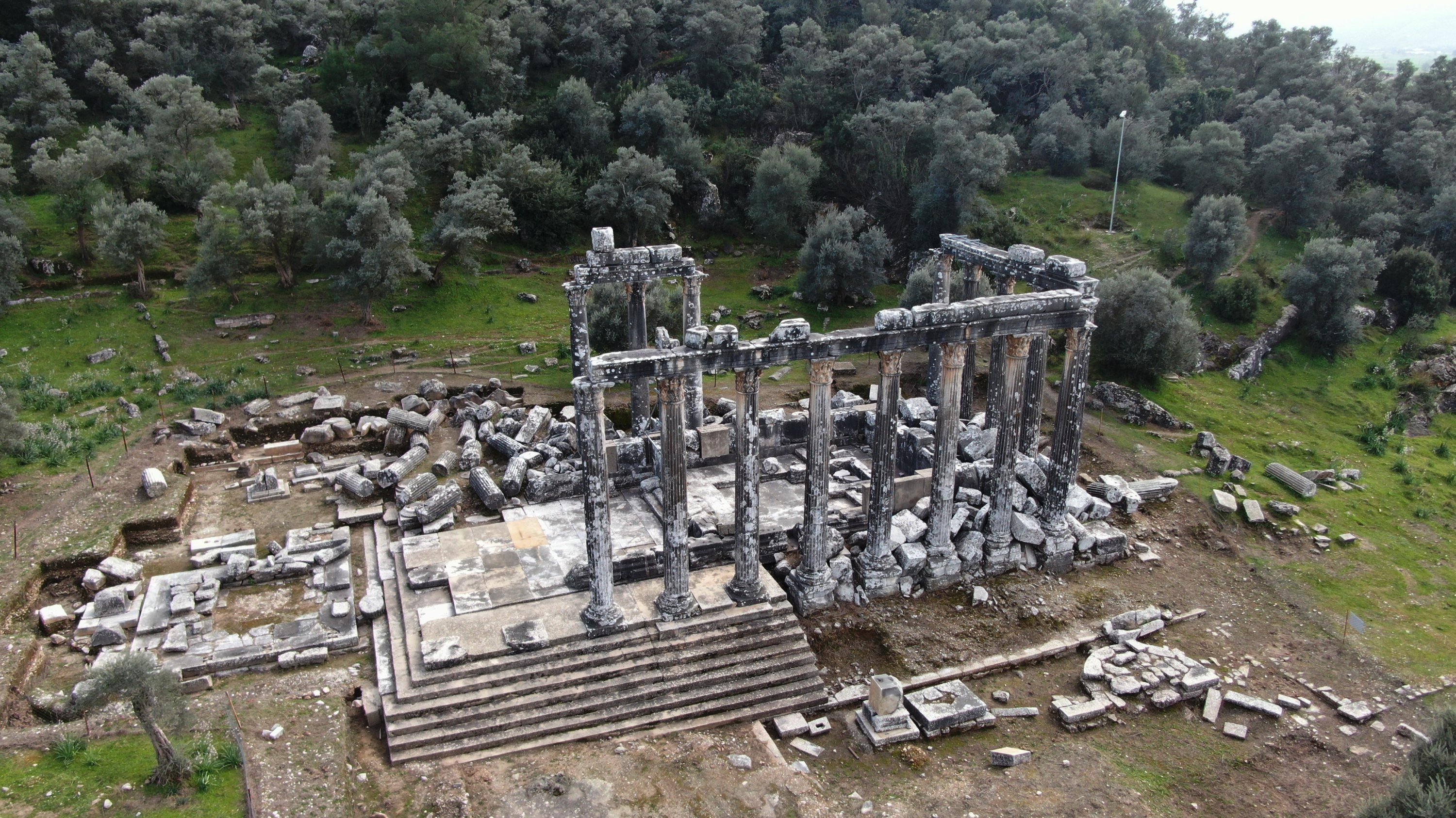 A view of the Temple of Zeus in the ancient city of Euromos, Muğla, southwestern Turkey, March 17, 2021. (AA Photo)
