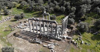 A view of the Temple of Zeus in the ancient city of Euromos, Muğla, southwestern Turkey, March 17, 2021. (AA Photo)