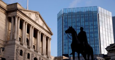 A general view shows The Bank of England in the City of London financial district in London, Britain, Nov. 5, 2020. (Reuters Photo)