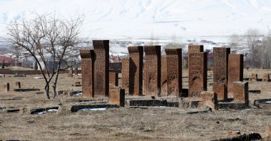 Tombstones at the Ahlat Seljuk Meydan Cemetery, Bitlis, eastern Turkey, March 19, 2021. (AA Photo)