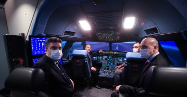 Industry and Technology Minister Mustafa Varank pays a visit to the Havelsan complex in the capital Ankara, Turkey, March 21, 2021. (AA Photo)